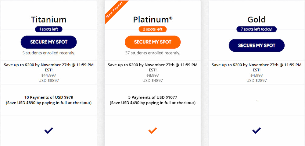 BeMo law school pricing