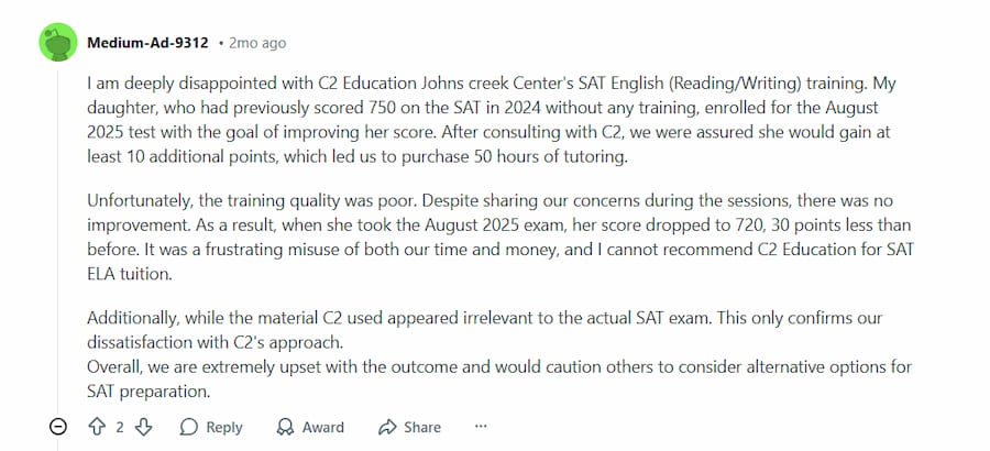 C2 Education reviews