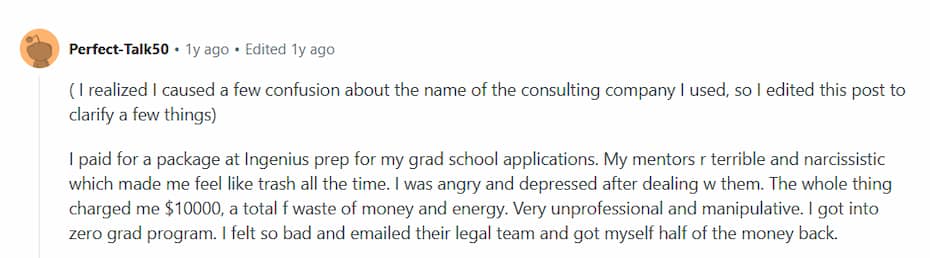 Ingenius Prep reviews