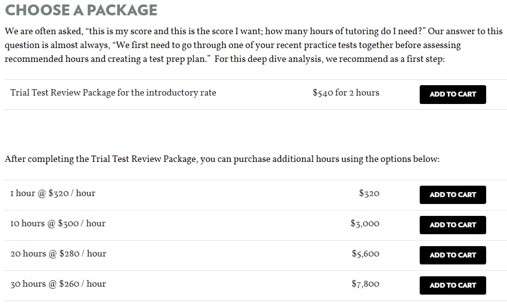 Stacy Blackman Consulting price