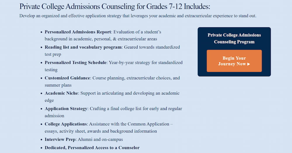 Top Tier Admissions services