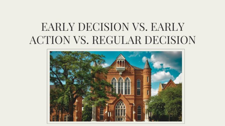 early decision vs early action vs regular decision