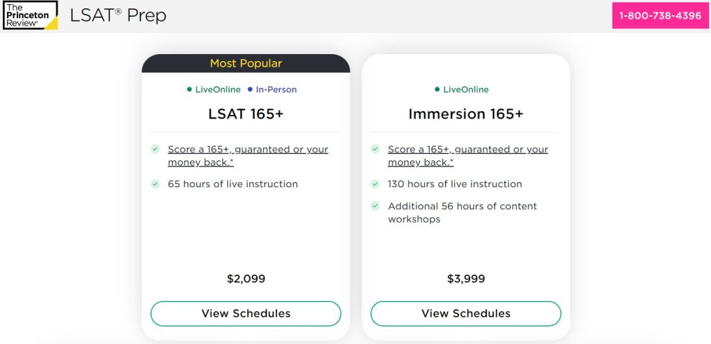 princeton review prices