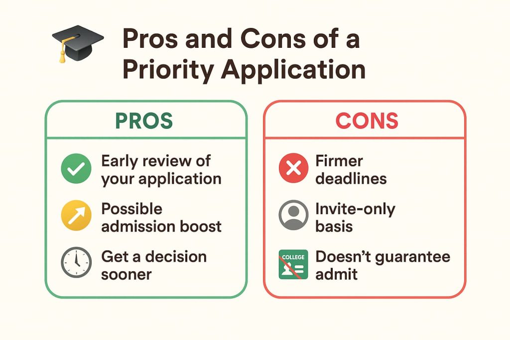 priority student application pros and cons