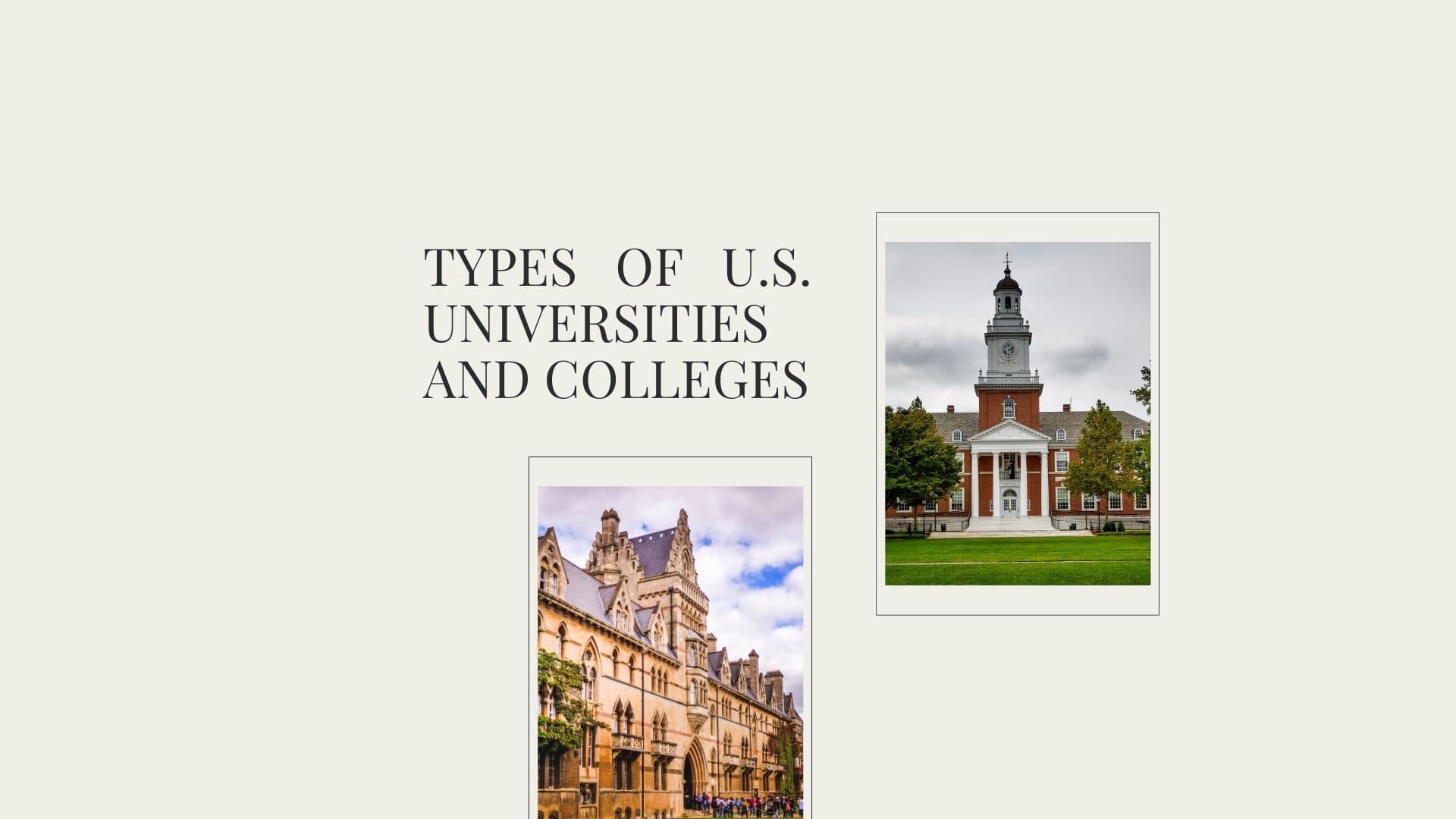 types of colleges in the us